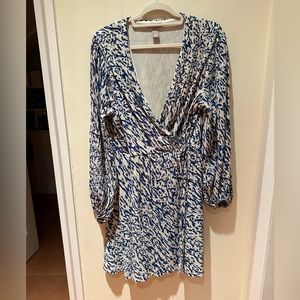 H&M wrap dress size XL long sleeve